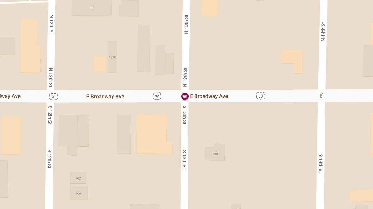 Injury Accident at E Broadway Ave and N 13th St