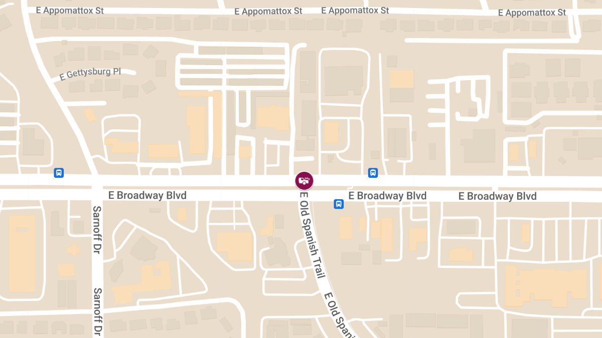 Injury Accident at E Broadway Blvd & E Old Spanish Tr