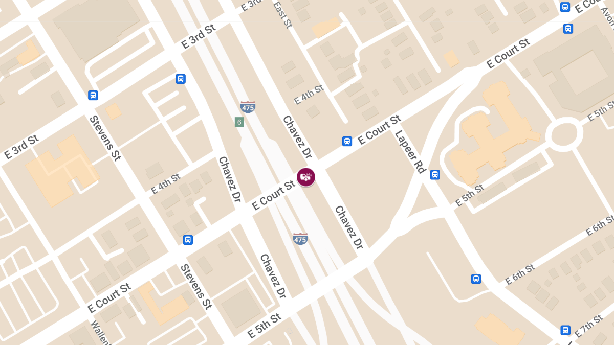 Injury Accident at E Court St & NB I-475 Entrance Ramp