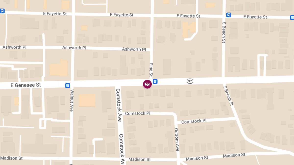 Injury Accident at E Genesee St and Pine St