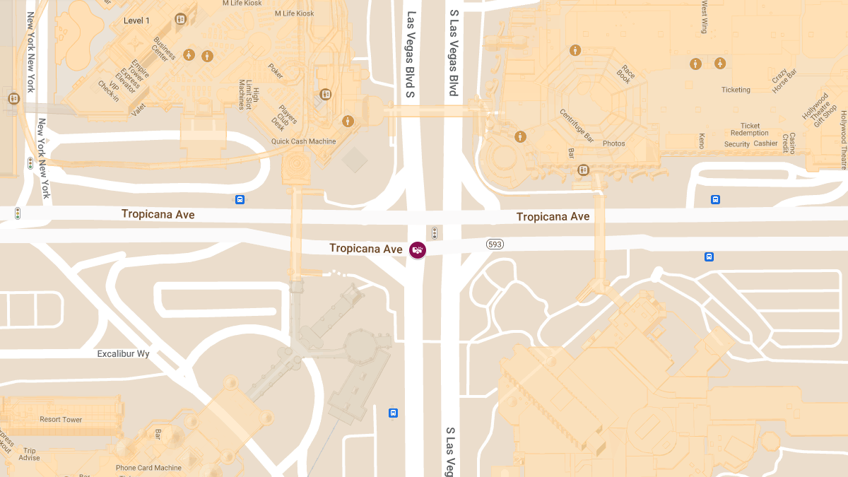 Injury Accident at E Tropicana Ave & S Las Vegas Blvd