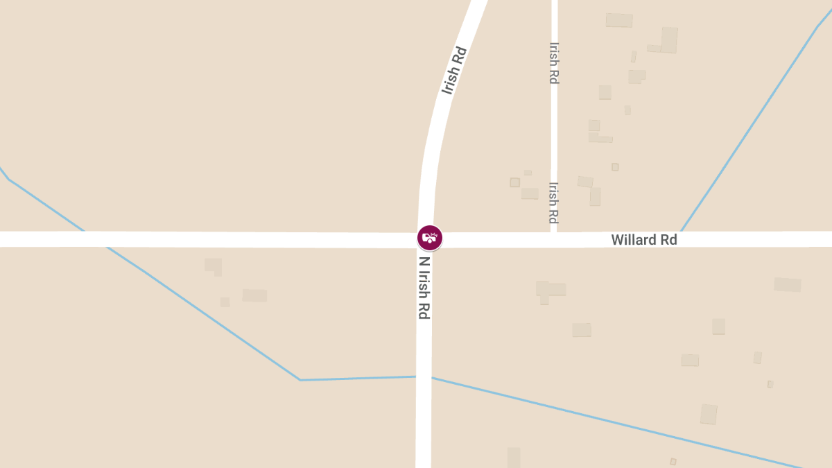 Injury Accident at E Willard Rd & N Irish Rd