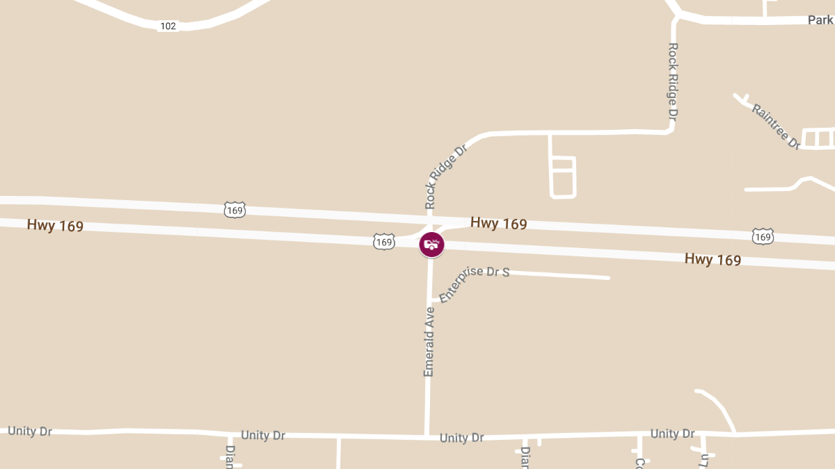 Injury Accident at Hwy 169 & Rock Ridge Dr