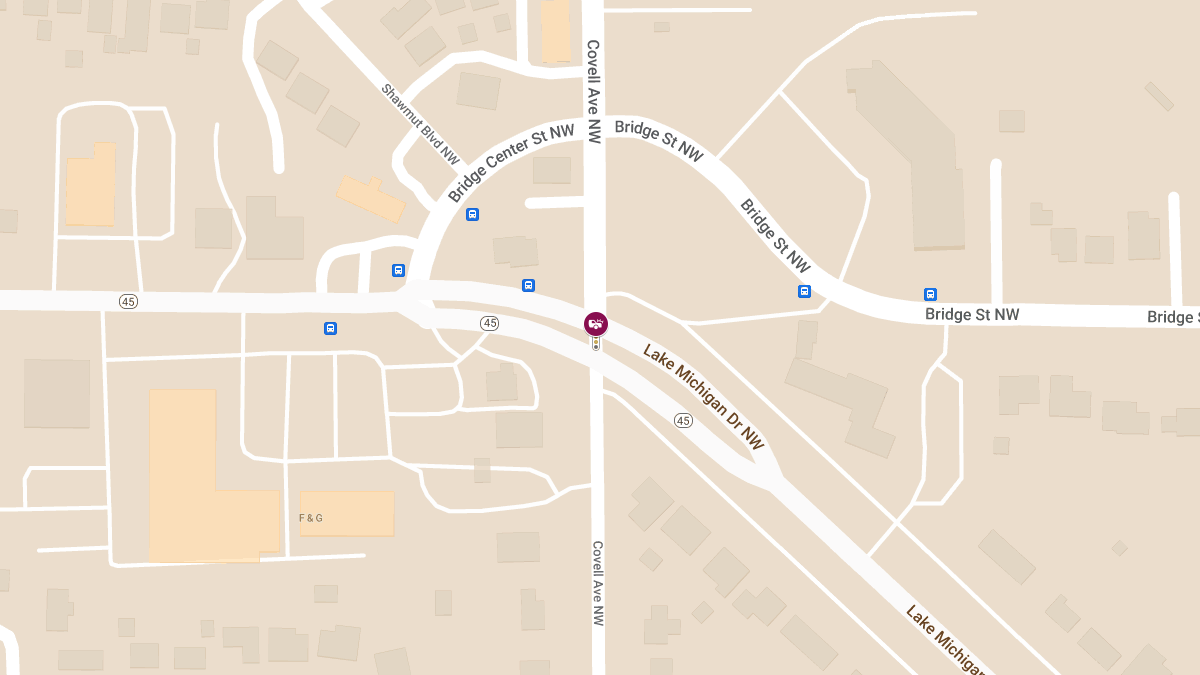 Injury Accident at Lake Michigan Dr (M-45) & Covell Ave