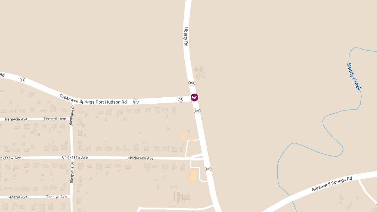 Injury Accident at Liberty Rd and Greenwell Springs-Port Hudson Rd
