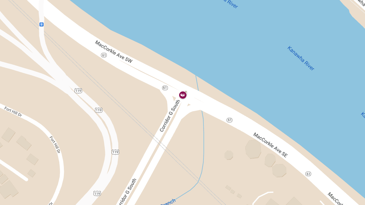 Injury Accident at MacCorkle Ave SW & Corridor G