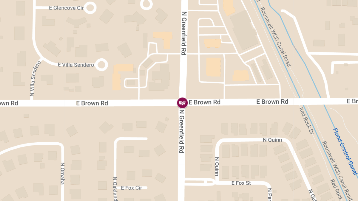 Injury Accident at N Greenfield Rd & E Brown Rd