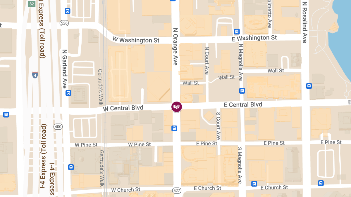 Injury Accident at N Orange Ave & E Central Blvd