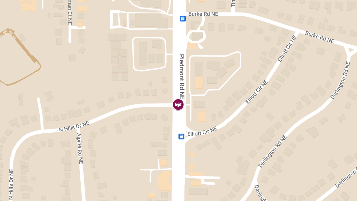 Injury Accident at Piedmont Rd NE & N Hills Dr NE