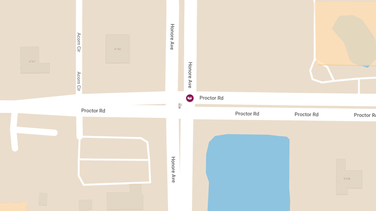 Injury Accident at Proctor Rd & Honore Ave
