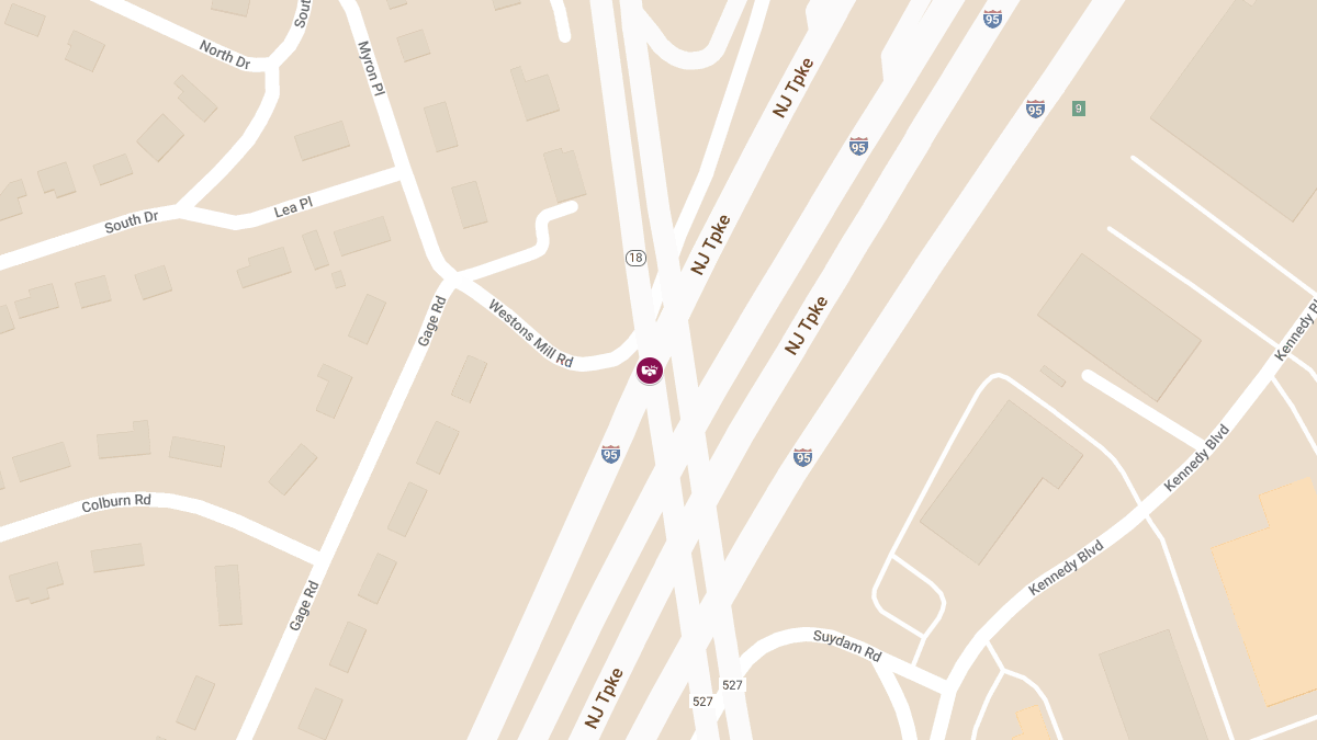 Injury Accident at RT-18 South & NJ Turnpike