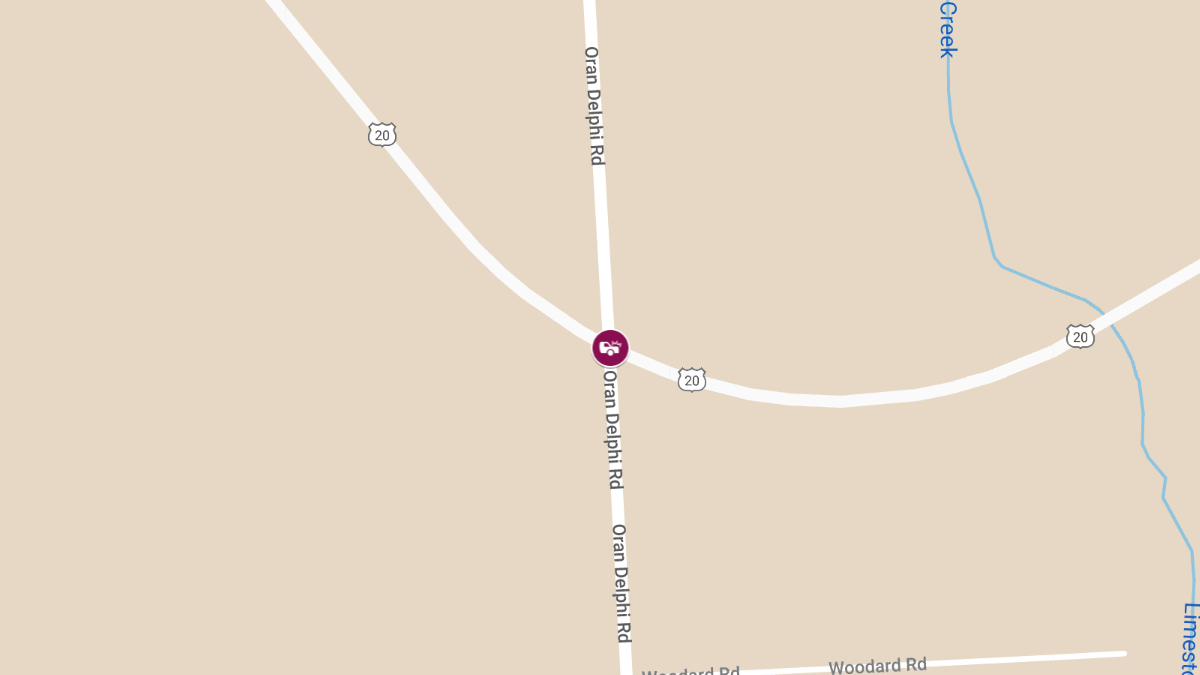 Injury Accident at Route 20 EB WB and Oran Delphi Rd
