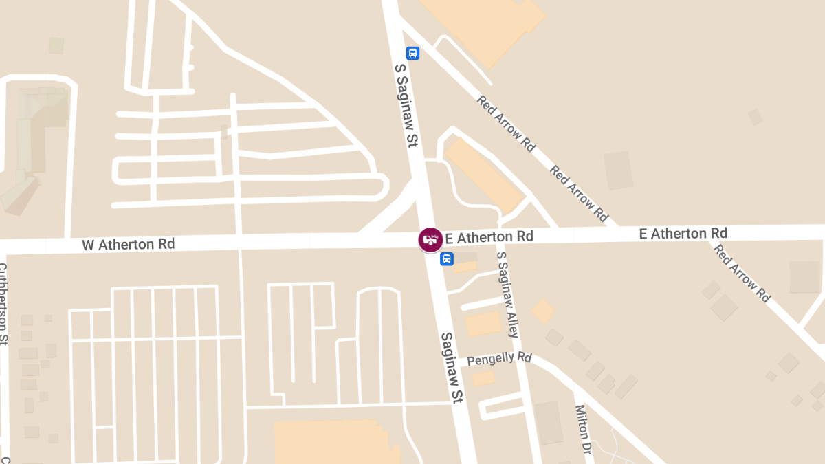 Injury Accident at S Saginaw Aly & E Atherton Rd