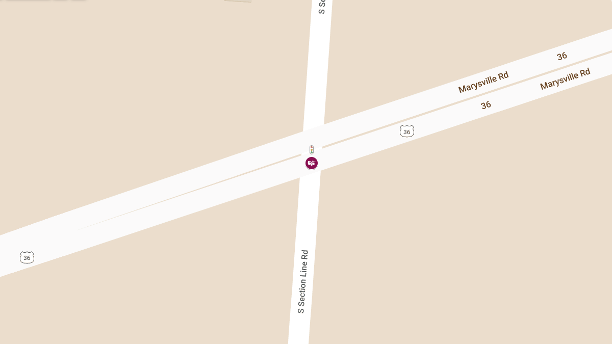 Injury Accident at S Section Line Rd & Marysville Rd