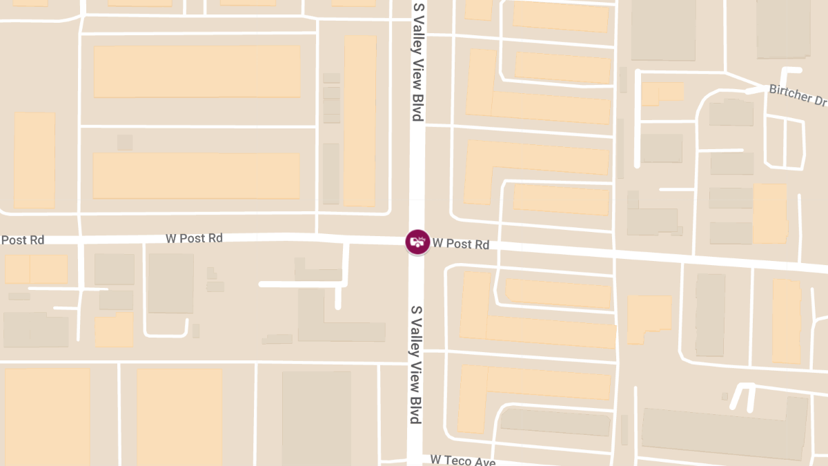 Injury Accident at S Valley View Blvd & W Post Rd