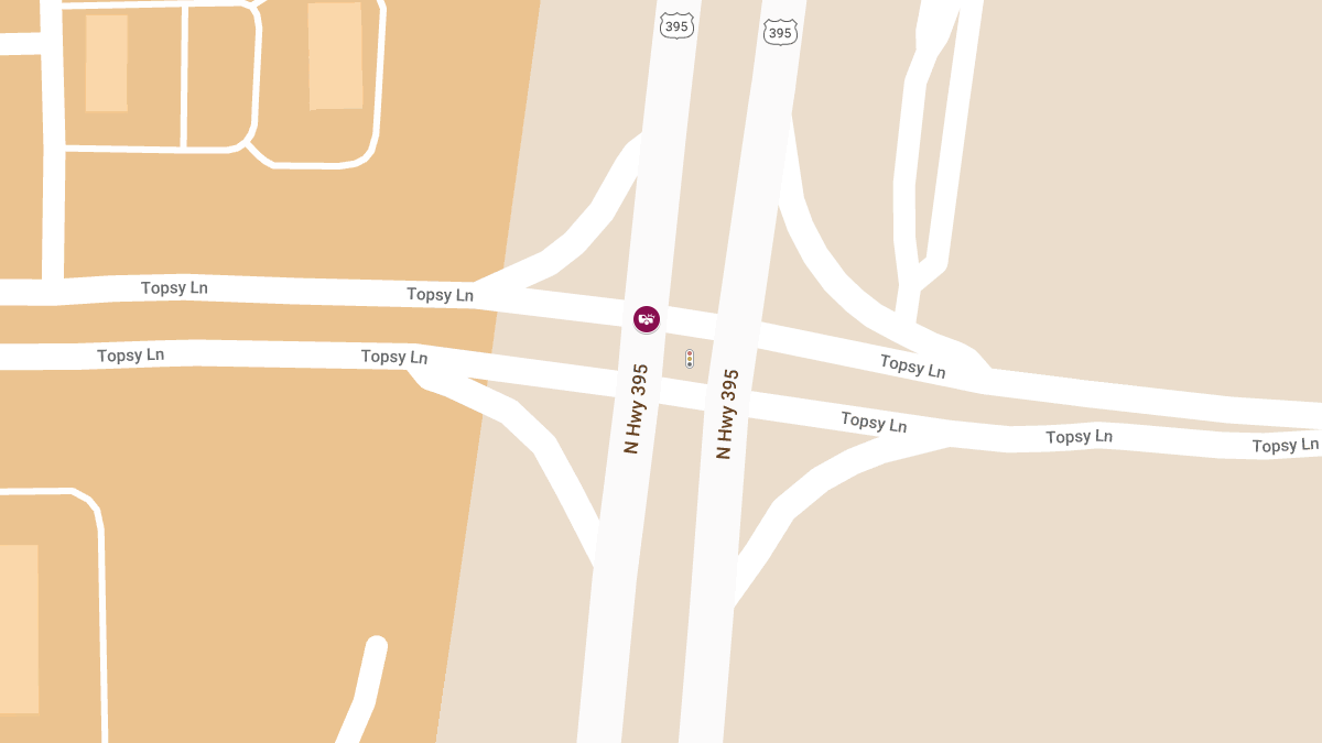 Injury Accident at US395 & Topsy Ln