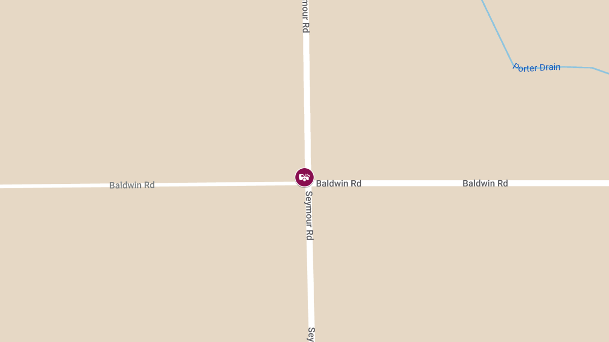 Injury Accident at W Baldwin Rd & S Seymour Rd