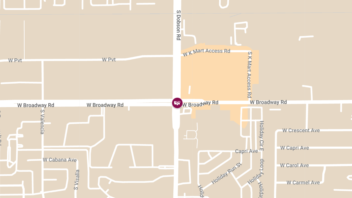 Injury Accident at W Broadway Rd and S Dobson Rd