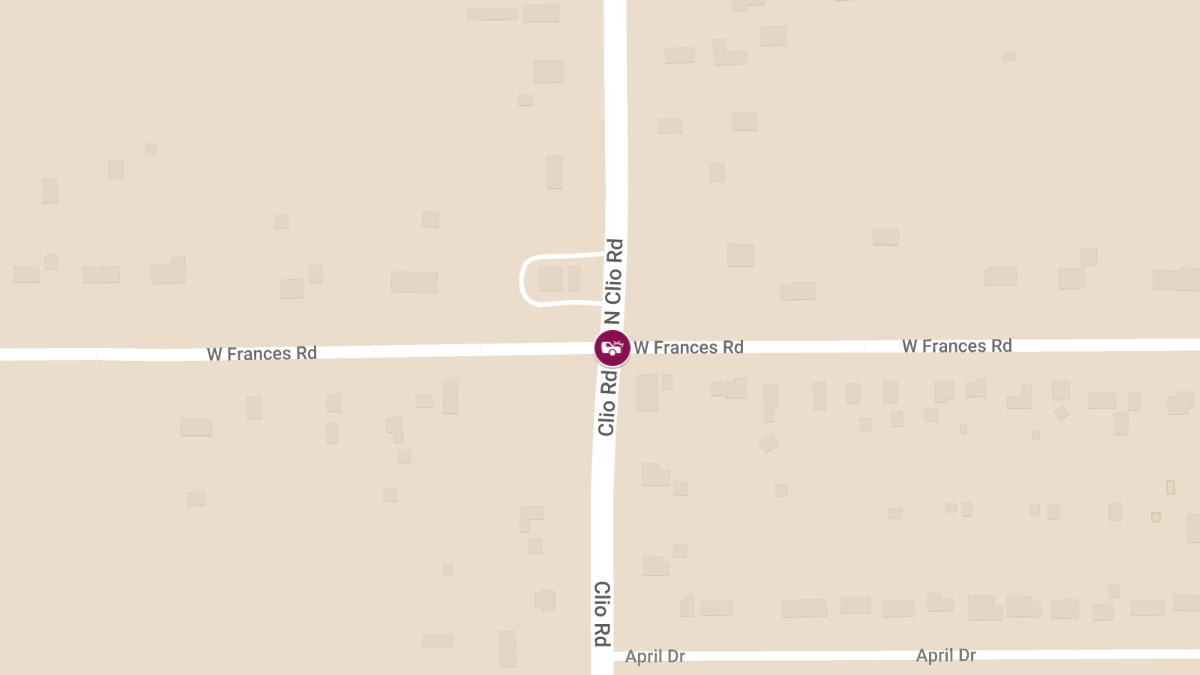 Injury Accident at W Frances Rd & Clio Rd
