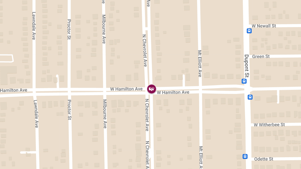 Injury Accident at W Hamilton Ave and N Chevrolet Ave