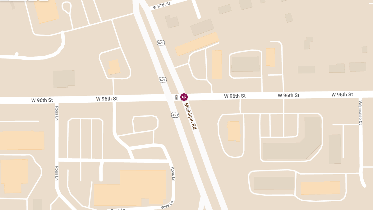 Injury Accident at W. 96th St & N. Michigan Rd