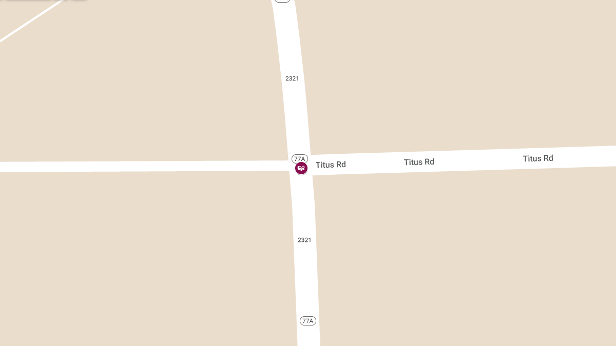 Injury Accident on CR-2321 at Titus Rd