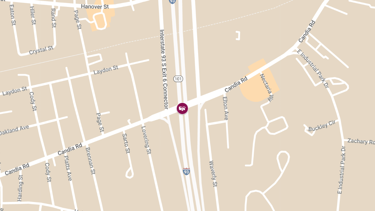 Injury Accident on Candia Rd On-Ramp to I-93 South