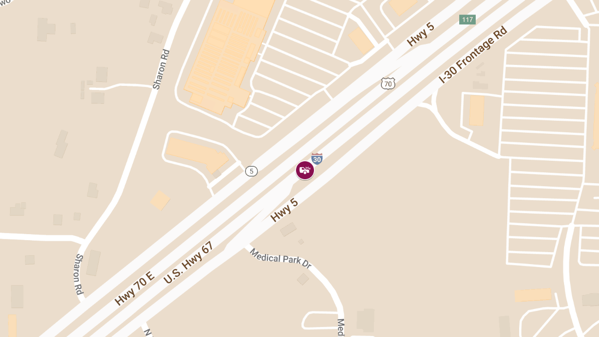 Injury Accident on EB I-30 Near Mile Marker 124.7