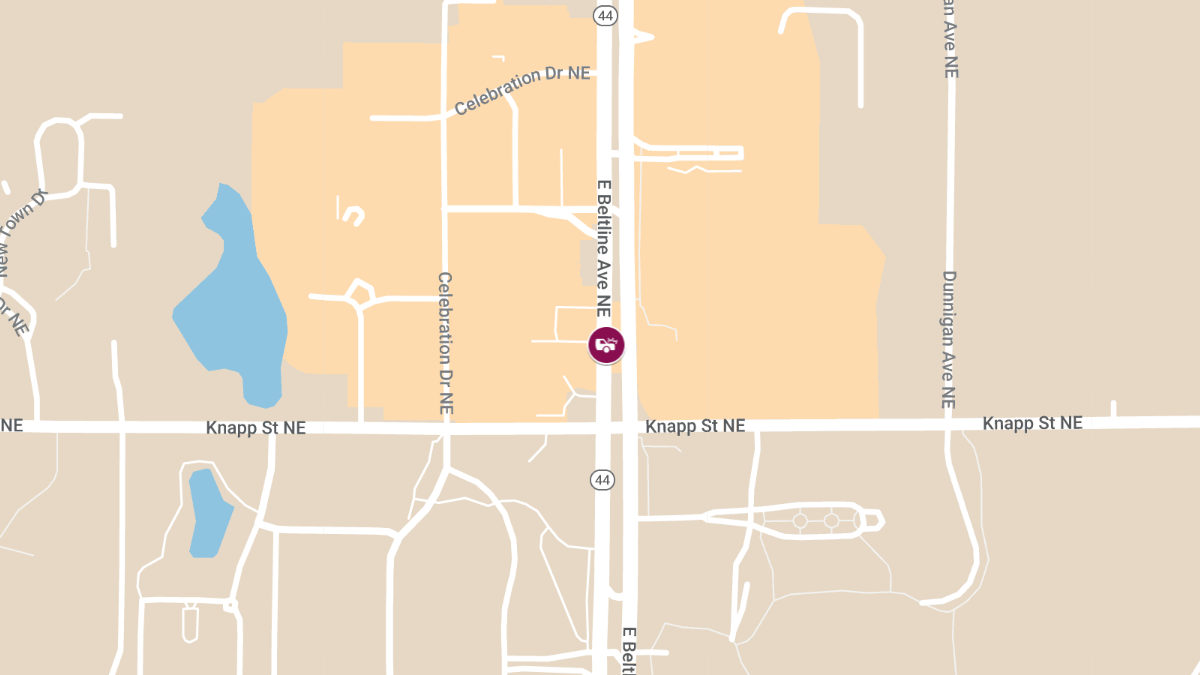 Injury Accident on East Beltline Ave M-44 SB Near Knapp St