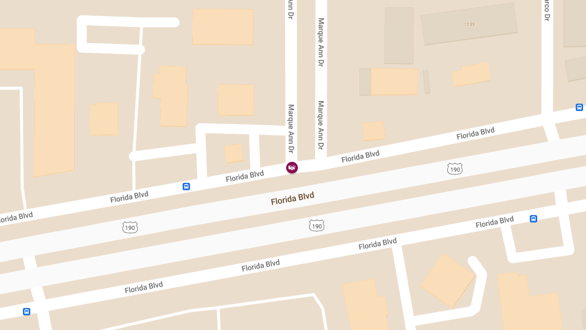 Injury Accident on Florida Blvd at Marque Ann Dr
