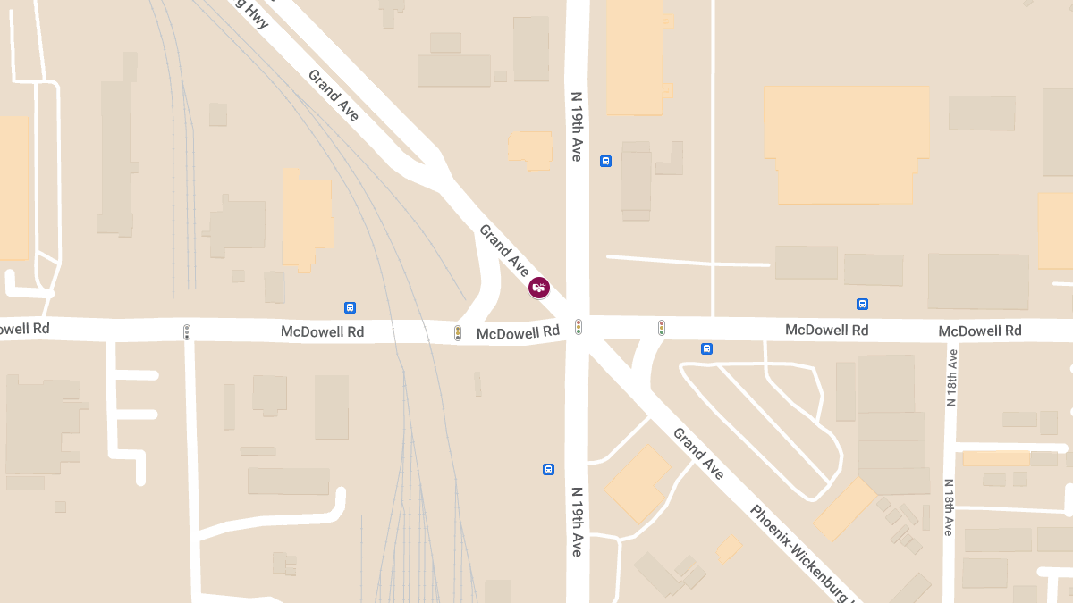 Injury Accident on Grand Ave at McDowell Rd & 19th Ave