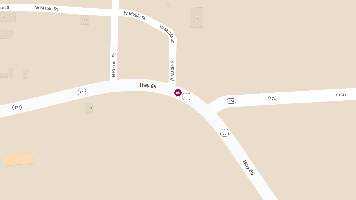Injury Accident on Hwy 65 near State Highway 374