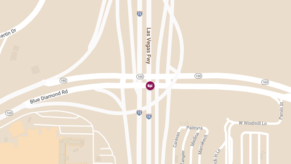 Injury Accident on I-15 S at Blue Diamond Rd SB Off-Ramp