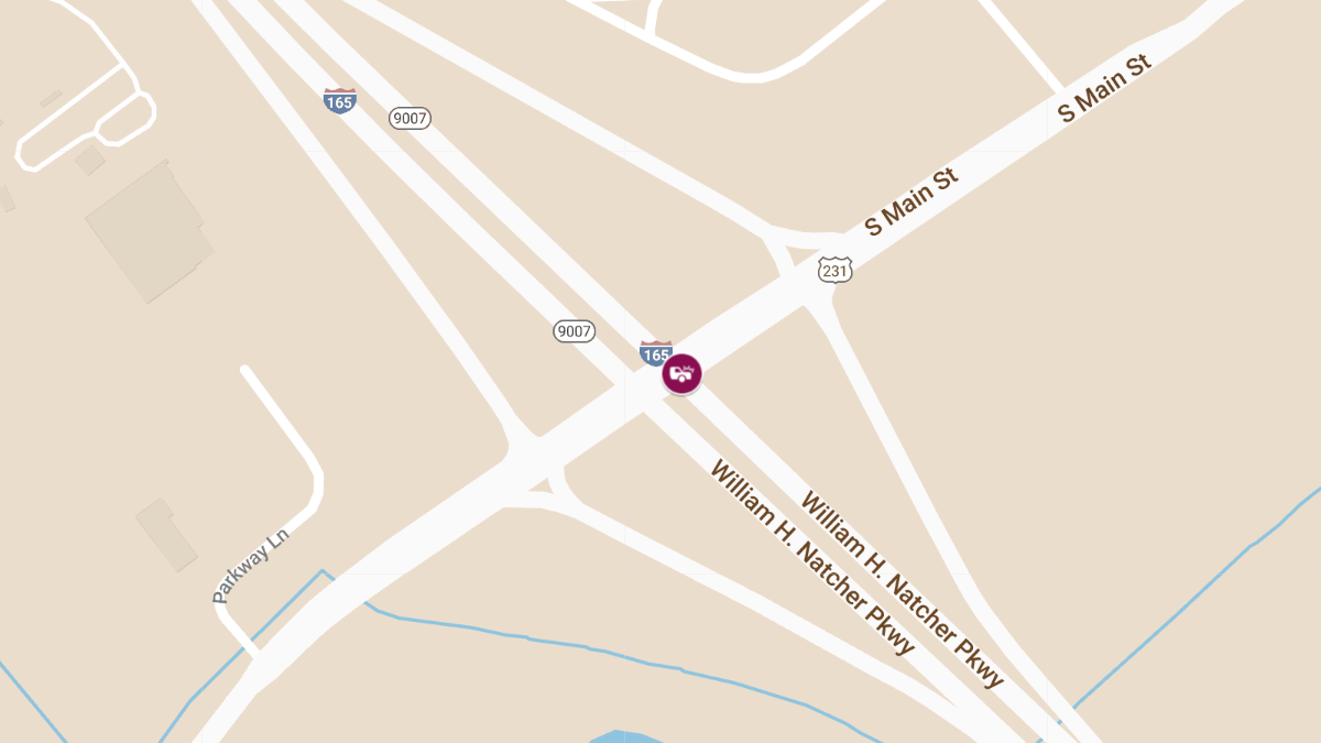 Injury Accident on I-165 near 15 mm