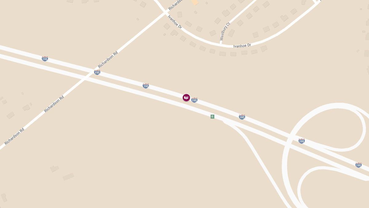 Injury Accident on I-195 W at US-6/Exit 3 Blocks Two Lanes