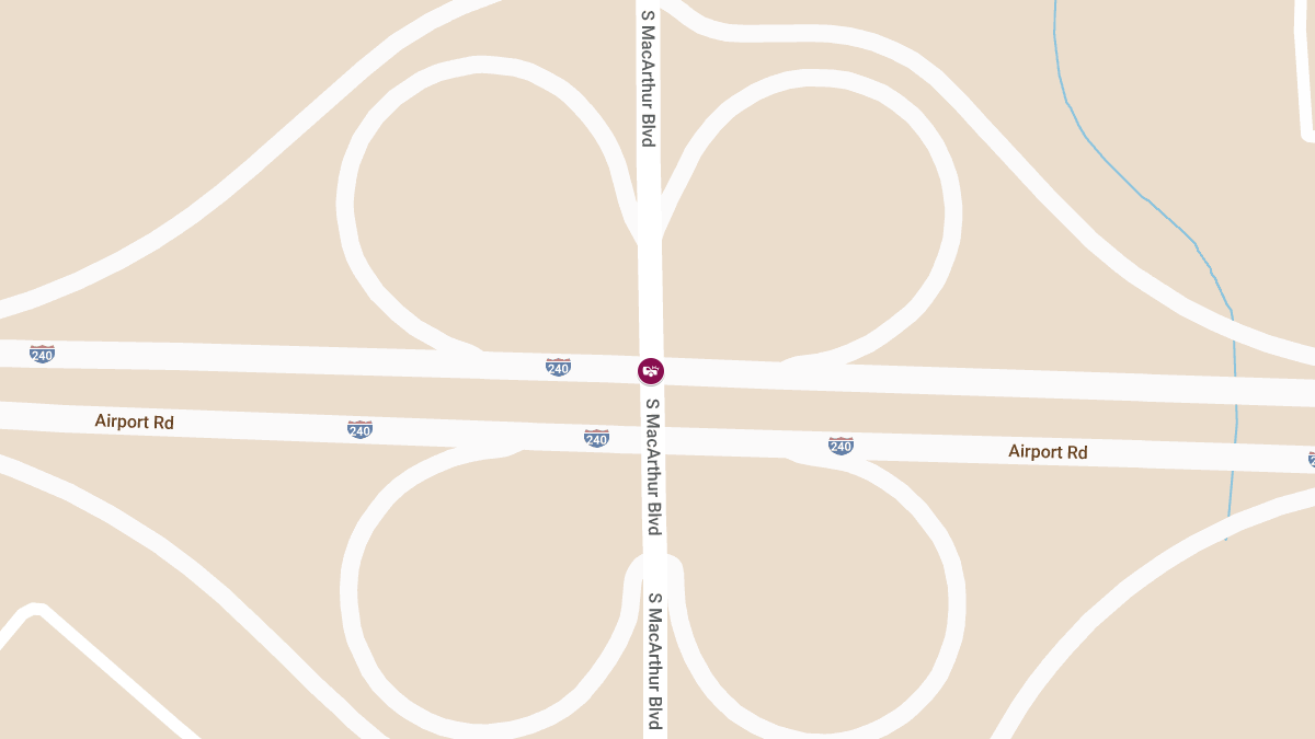 Injury Accident on I-240 WB at MacArthur Blvd