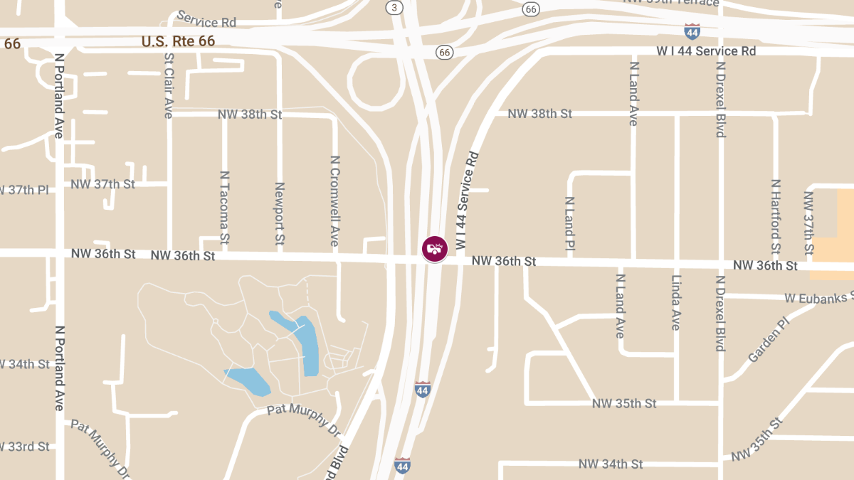 Injury Accident on I-44 at 36th St/Exit 123