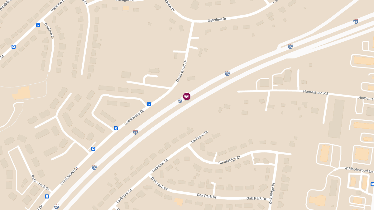 Injury Accident on I-65 S Between OHB and Briley Pkwy