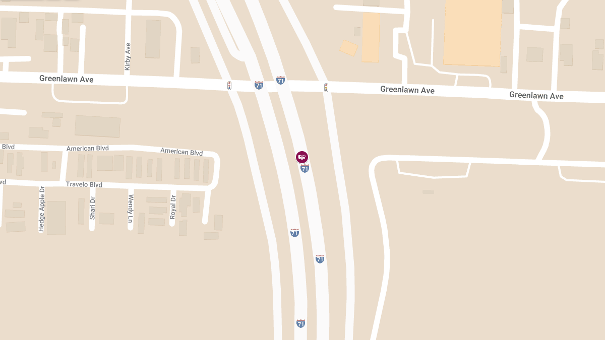 Injury Accident on I-71 South After Greenlawn Ave Blocks Two Lanes