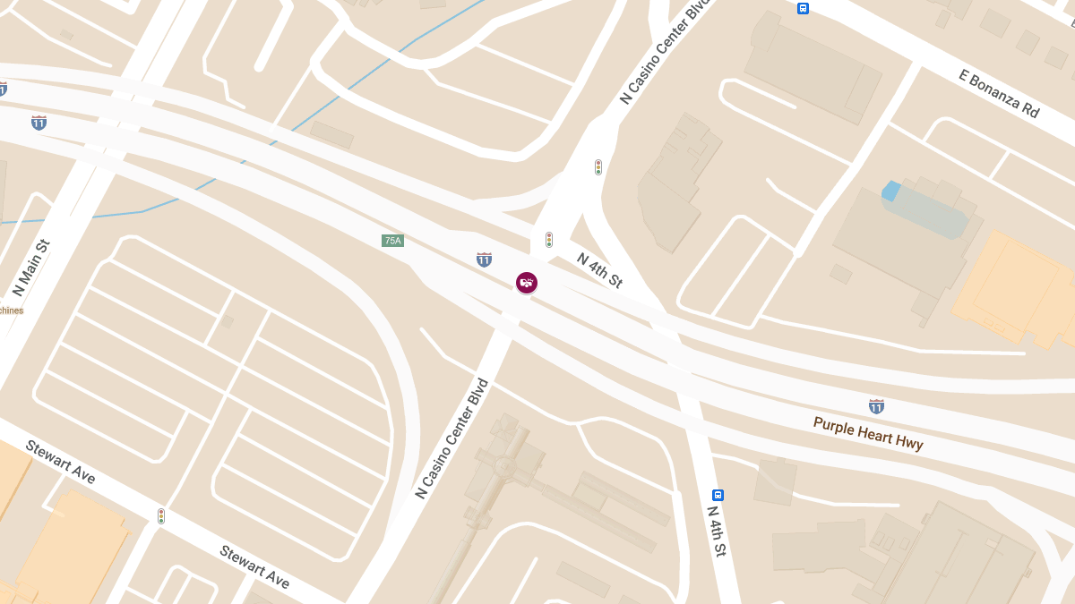 Injury Accident on IR-11 Southbound at Casino Center Blvd