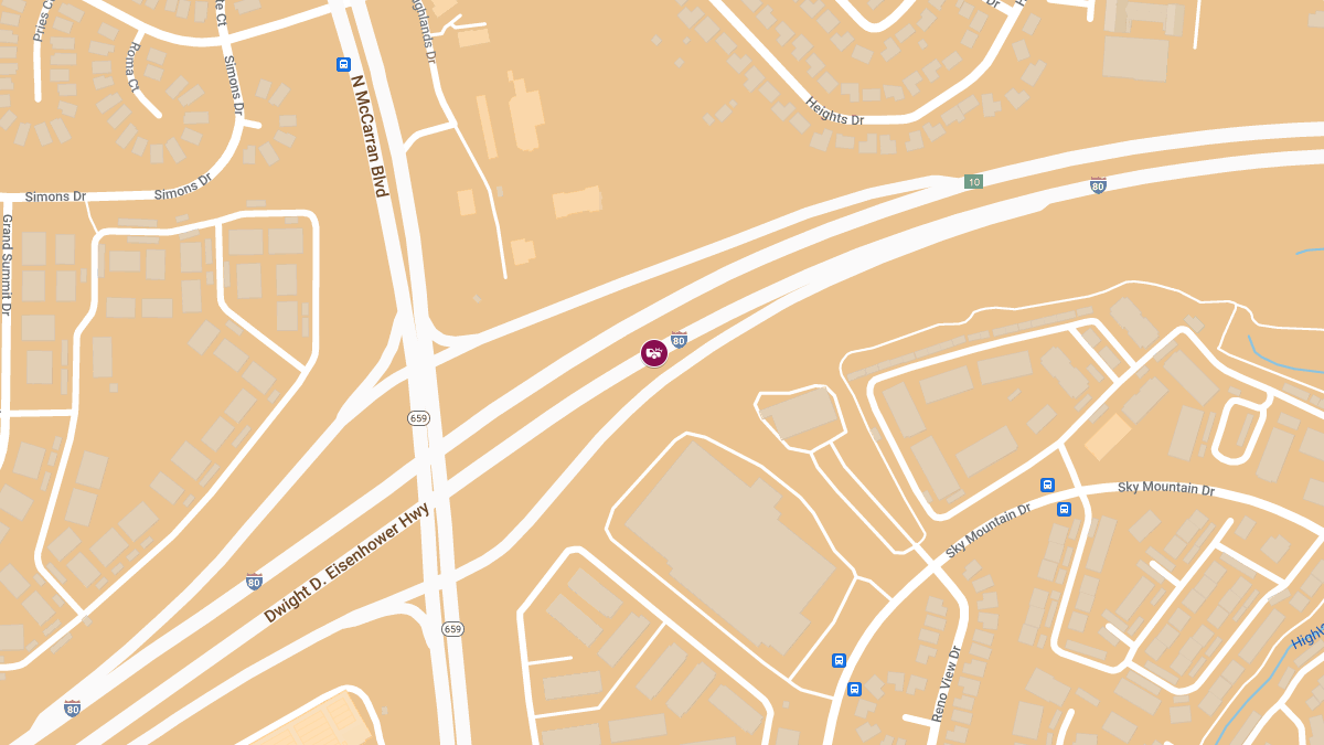 Injury Accident on IR-80 W Near West McCarran Blvd