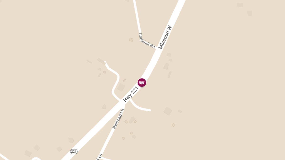 Injury Accident on MO-221 North of Chalkhill Rd