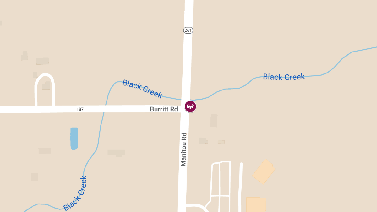 Injury Accident on Manitou Rd at Burritt Rd