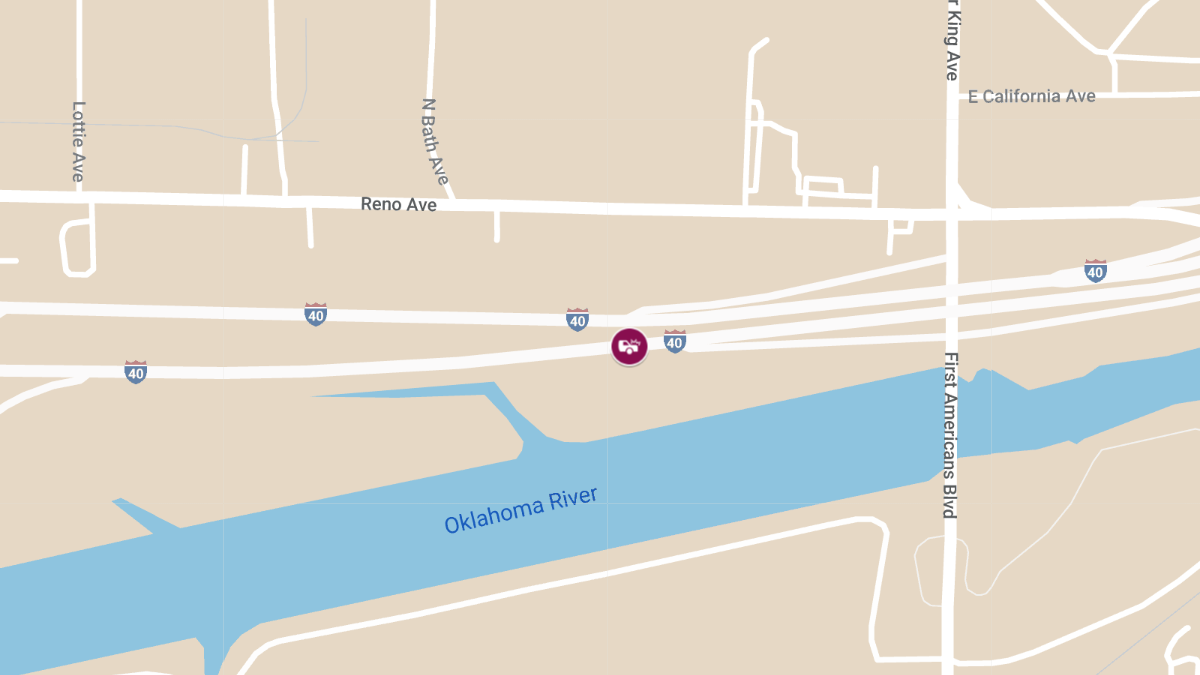 Injury Accident on Mustang Rd South at I-40/US-270