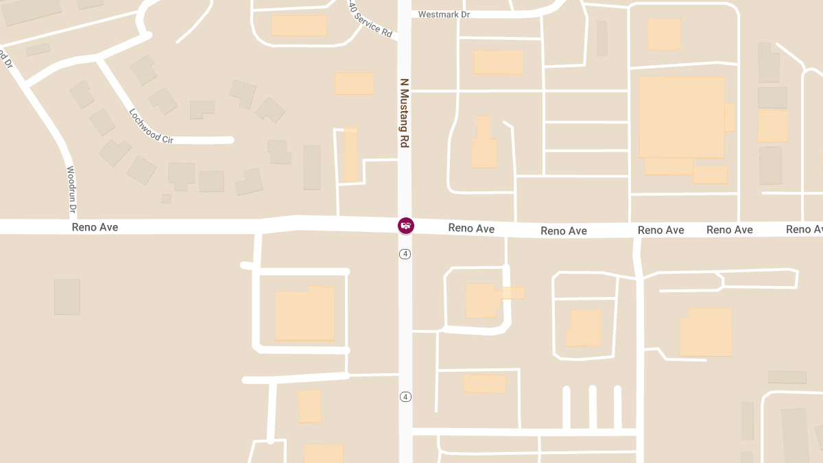 Injury Accident on Mustang Rd at W Reno Ave