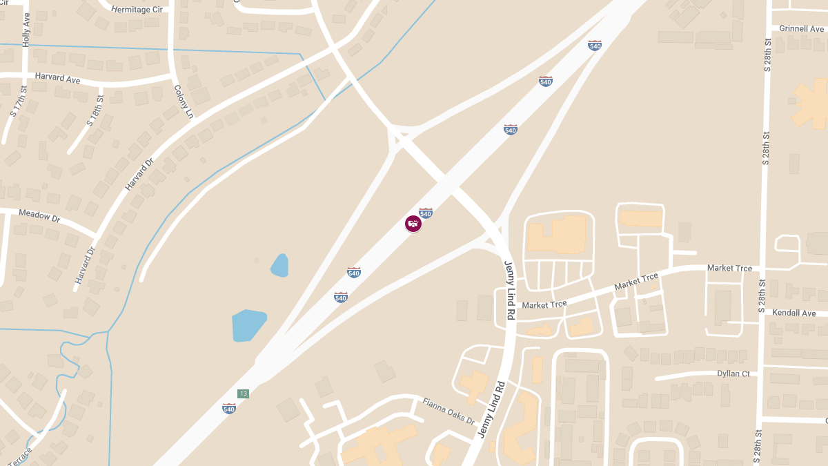 Injury Accident on NB I-540 Near Mile Marker 8.4