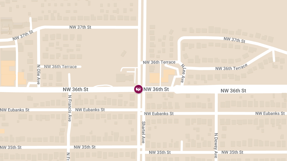 Injury Accident on NW 36th St at North Shartel Ave
