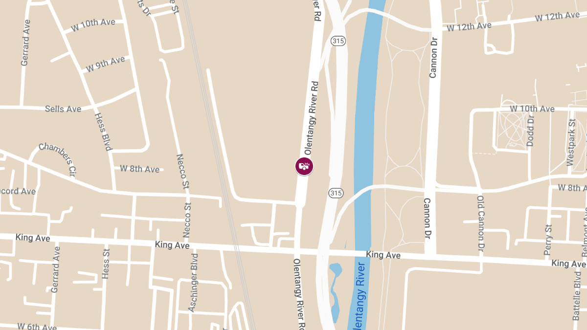 Injury Accident on Olentangy River Rd Northbound near King Ave