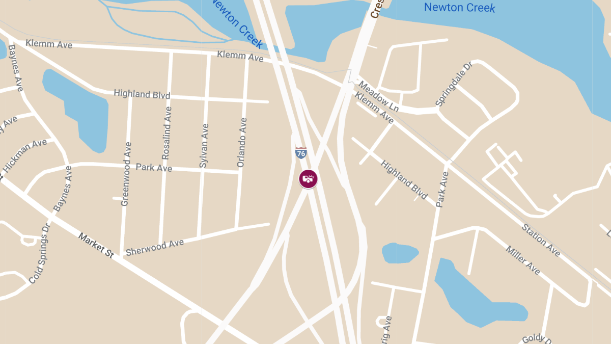 Injury Accident on Rt 42 East at US-130 Exit