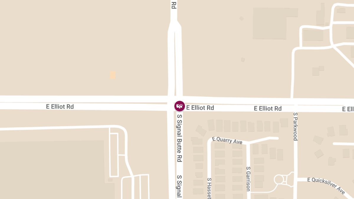 Injury Accident on S Signal Butte Rd at E Elliot Rd